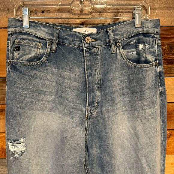 KanCan Jinx Ultra High Rise 90's Boyfriend Distressed Jeans Light Wash Size 9/28 - Picture 8 of 16